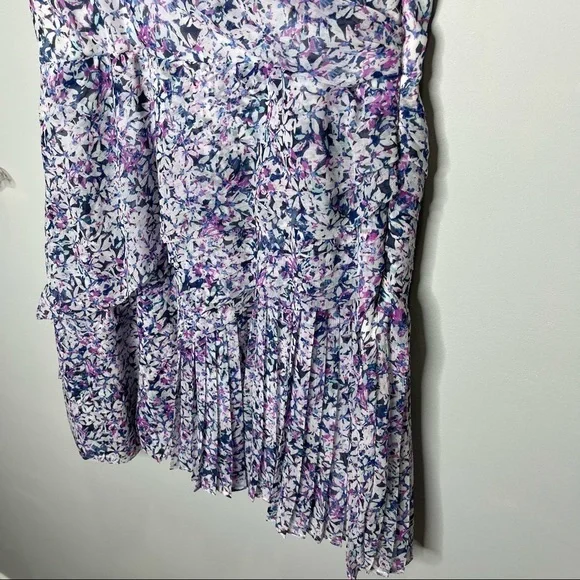 ๐ฆ๐ BANANA REPUBLIC | Purple and White Floral V-Neck Dress - Picture 4 of 9